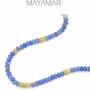 Light Blue and Yellow Quartz stones Necklace